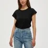 Minus Leti Tee - T-Shirt Basic - Black -Minus Winkel b5942a16960a45678f3c617df666d547
