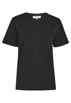 Minus Leti V-Neck Tee - T-Shirt Basic - Black -Minus Winkel b5aa664f55fc4074a6b4c49d2d5975f6