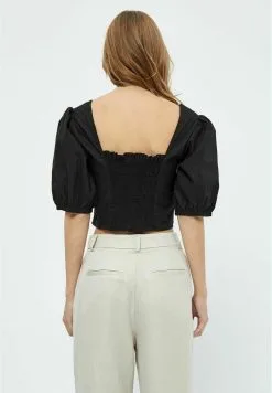 Minus Shelba Cropped - Blouse - Black -Minus Winkel b68beab075e94ca6a5cf2db79988eae4
