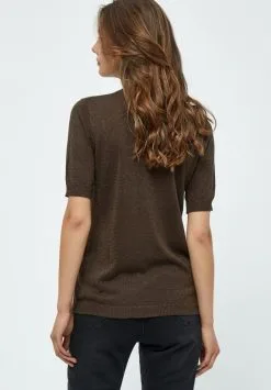 Minus Lima Roll Neck - T-Shirt Basic - Slate Brown Lurex -Minus Winkel b9bf684984b040a59f7b18e9bb840d0c