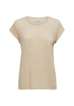 Minus Carlina- T-Shirt Basic - Medal Gold Melange/Lurex -Minus Winkel b9f84cca56aa489d8a983cf9582cba7a