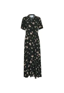 Minus Maxi-Jurk - Black Flower Print -Minus Winkel bc62a258b70d4018add4731d5efde336