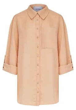 Minus Marly- Overhemdblouse - Apricot Tan -Minus Winkel bda018ed14f045b29d9178cf50faa460