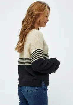 Minus Kalia - Trui - Sand Gray Stripe -Minus Winkel bf3d121008ca470380d87c5a69435313