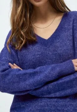 Minus Dita V-Neck - Trui - Royal Blue Melange -Minus Winkel c153a67f14004ccb9a5288588c5fb97d