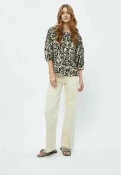 Minus Lizia 3/4 Sleeve 3 - Blouse - Sand /Gray Print -Minus Winkel c5b5f2a763014890af583075771ae14f