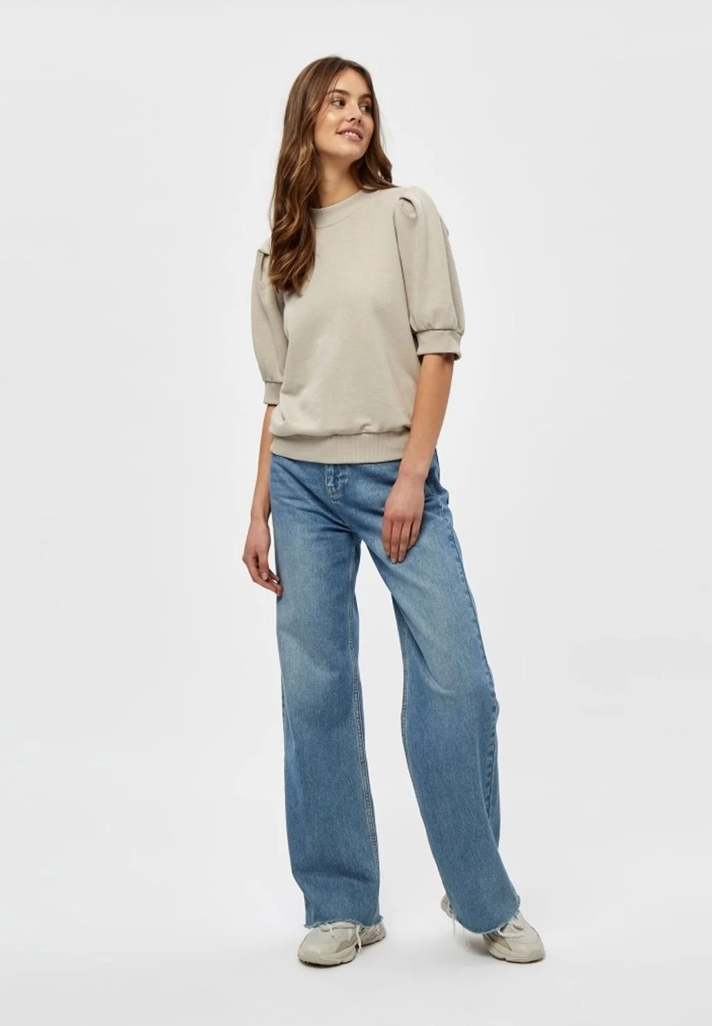 Minus Mika - T-Shirt Basic - Feather Gray 4 Minus Mika - T-Shirt Basic - Feather Gray - Afbeelding 2