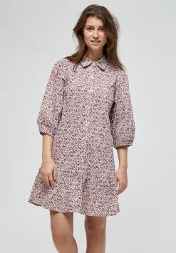 Minus Rasmina- Blousejurk - Pink Flower Print