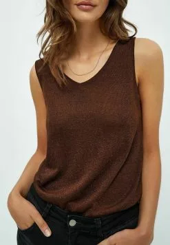 Minus Carli - Top - Dark Cinnamon Metallic 9 Minus Carli - Top - Dark Cinnamon Metallic -Minus Winkel cc9f4005825f4c8696545253e4e2e3b9