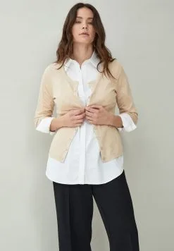 Minus New Laura - Vest - Medal Gold Melange/Lurex -Minus Winkel cea095c2c3ce40cd9543fbe545a39c0b