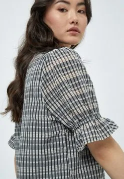 Minus Vendia - Overhemdblouse - Black Checked -Minus Winkel cf0489c65deb4f17aca764042ed510c6