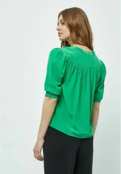 Minus Ayame V-Neck Short Sleeve - Blouse - Island Green -Minus Winkel d025ede6780c451f9abd49f1240a8151