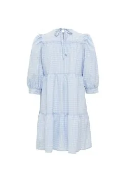 Minus Rowen - Jurk - Blue Checked -Minus Winkel d30e5aae6e7c4cfe983b9c75d27aabab