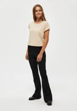 Minus Carlina- T-Shirt Basic - Medal Gold Melange/Lurex -Minus Winkel d5599206587c4bbf98c63f3f769cee17