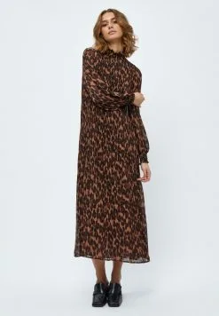 Minus Mia Smock- Jurk - Brown Leo Print