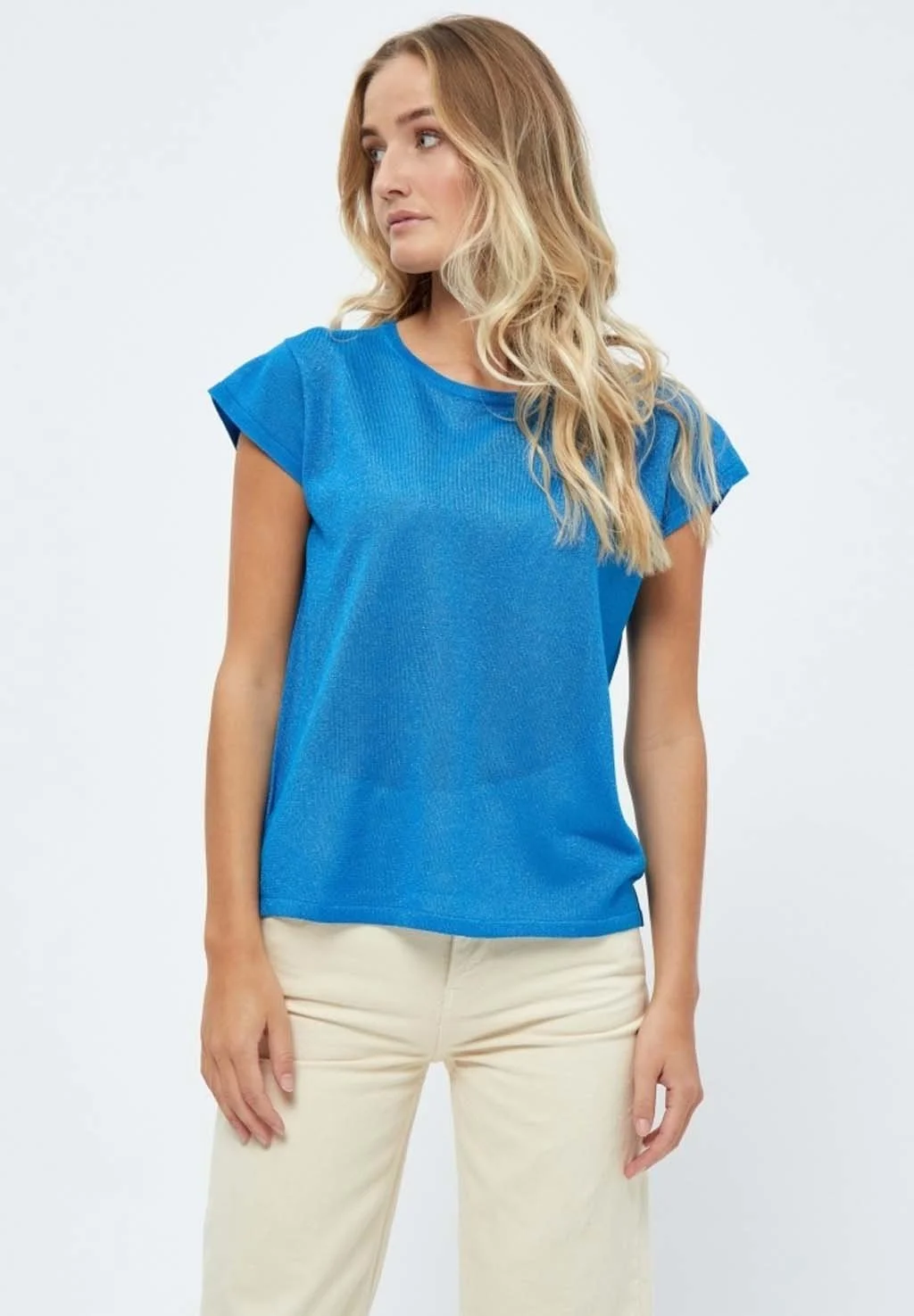 Minus Carlina- T-Shirt Basic - Ocean Blue Lurex 3 Minus Carlina- T-Shirt Basic - Ocean Blue Lurex