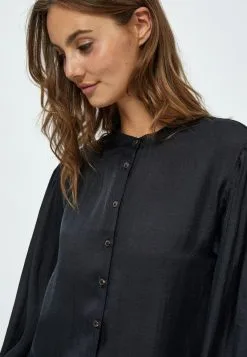 Minus Frilla - Overhemdblouse - Black -Minus Winkel db84d989687f44549c52b5cd59f109dc