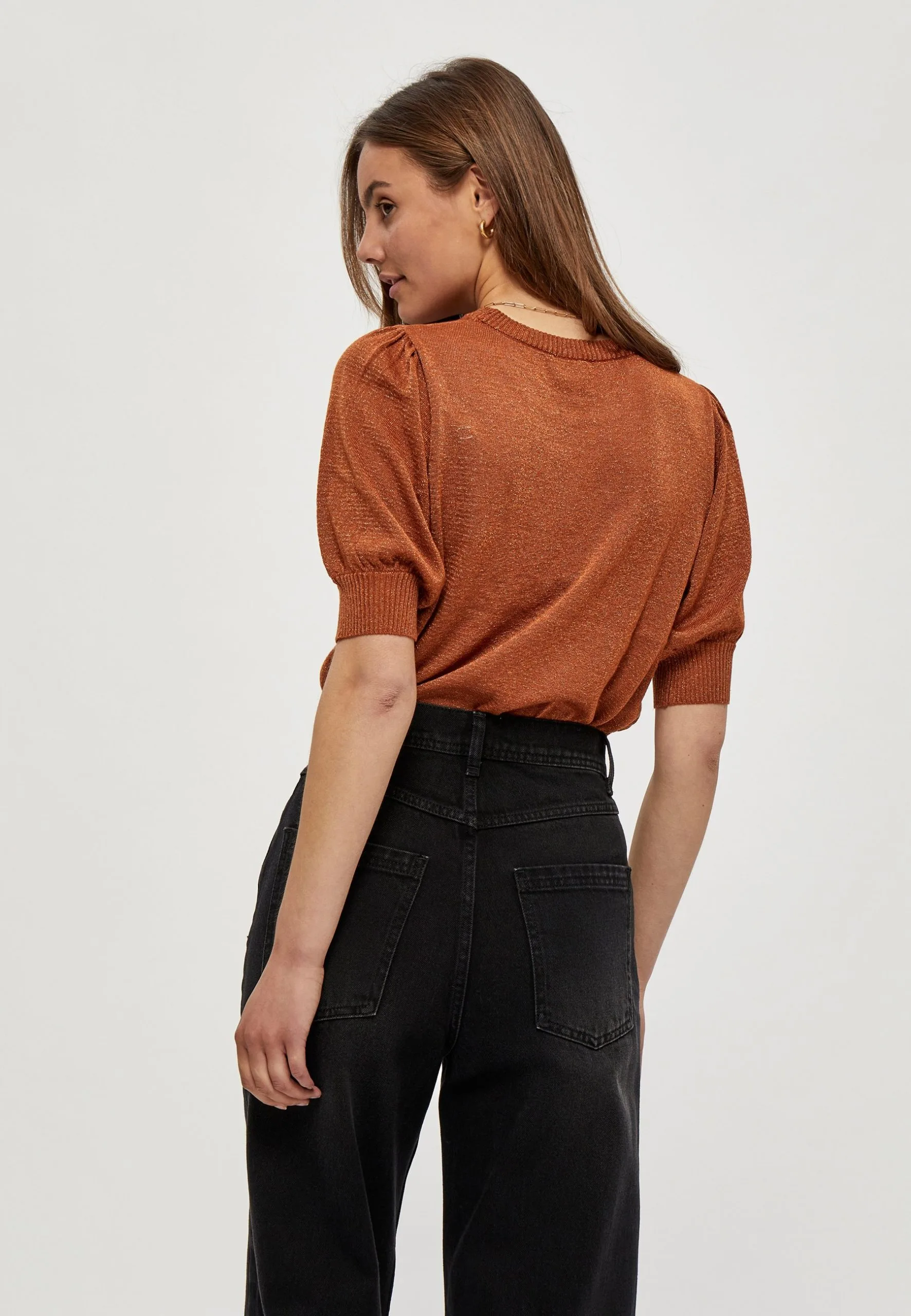 Minus Liva - T-Shirt Basic - Burned Hazel Lurex 5 Minus Liva - T-Shirt Basic - Burned Hazel Lurex - Afbeelding 3