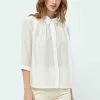 Minus Aneda 3/4 Sleeve- Overhemdblouse - Broken White -Minus Winkel e42ad4c791194577a722c14009344b94