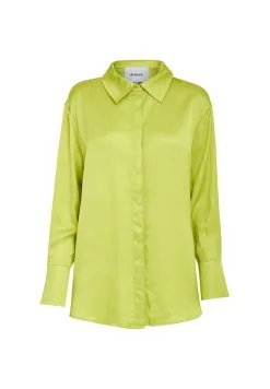 Minus Kamia Oversized - Overhemdblouse - Bright Lime -Minus Winkel e42ef97e6978428ca47bcb8655b060a1