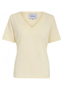 Minus Leti V-Neck Tee - T-Shirt Basic - Lemon Sorbet -Minus Winkel e4b82a725bc548e6b7acdfdeb3573cb2