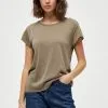 Minus Carlina- T-Shirt Basic - Wood Smoke Lurex -Minus Winkel e6fede0ca2ba4c9eb1b3ba59054e91f5