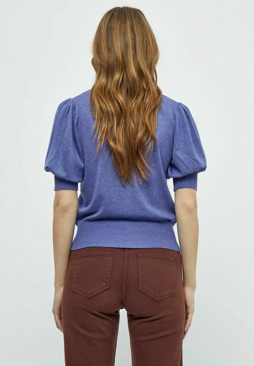 Minus Liva- T-Shirt Basic - Iris Bloom Purple Melange 5 Minus Liva- T-Shirt Basic - Iris Bloom Purple Melange - Afbeelding 3