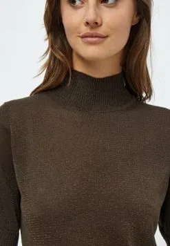 Minus Lima Roll Neck - T-Shirt Basic - Slate Brown Lurex -Minus Winkel e97c3f9087dd42209475b601da6ca017