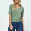 Minus Milla - T-Shirt Basic - Basil Green Melange