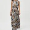 Minus Maxi-Jurk - Green Field Flower Print