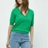 Minus Milla V-Neck 1 - T-Shirt Basic - Island Green