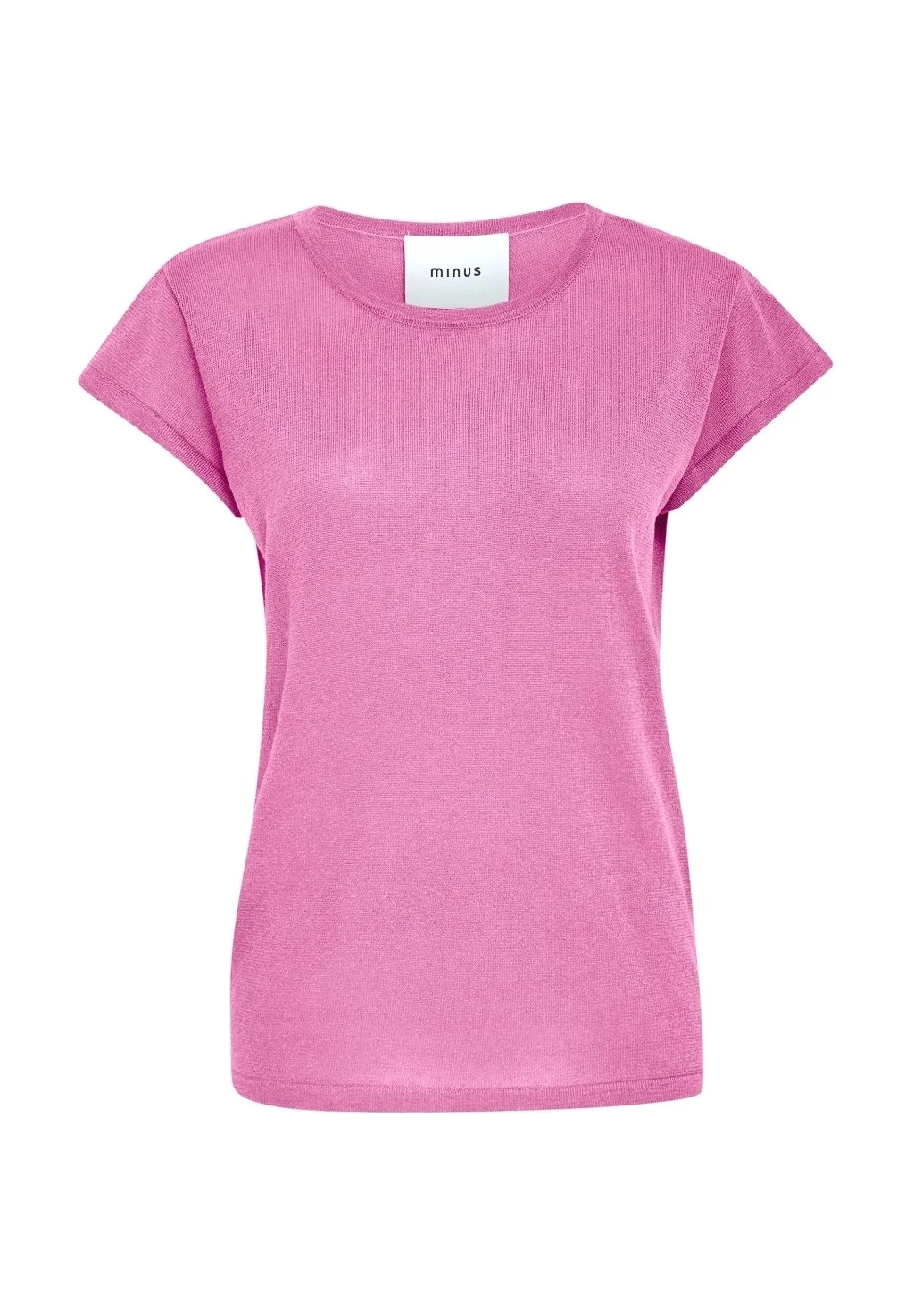 Minus Carlina- T-Shirt Basic - Super Pink Lurex 7 Minus Carlina- T-Shirt Basic - Super Pink Lurex - Afbeelding 5