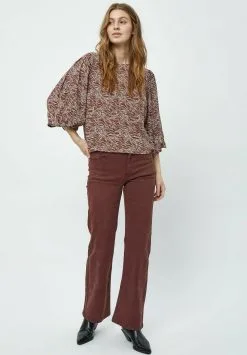 Minus Lavena Balloon 3/4 Sleeve - Blouse - P Dark Cinnamon Pr -Minus Winkel eb0e03c3714e4d49a79b1dd7ba771f19