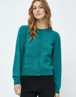 Minus Dita Pocket - Vest - Ocean Green Melange