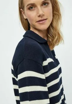 Minus Leonie Collar- Trui - S Navy Stripe -Minus Winkel eca3acdffc43471fb56db16088604342