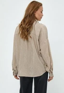 Minus Daphnea- Blouse - Slate Brown Stripe -Minus Winkel eecf9df7f4ba42ecb561cabec3e7fc82