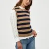 Minus Alana - Trui - Black Iris Striped -Minus Winkel efb44b80d82e40deae49207d103d9f31