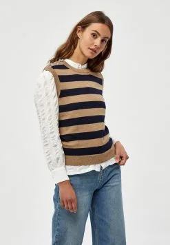 Minus Alana - Trui - Black Iris Striped