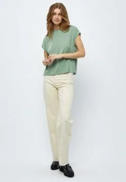 Minus Frikka Cap Sleeve - T-Shirt Basic - Basil Green -Minus Winkel f077dd9dc6064d6e96ce8f3b8dec88b5