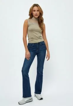 Minus Vanessa High Neck - Top - Wood Smoke Melange -Minus Winkel f0f9a8bd0f504727899f0be65c445981