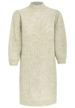 Minus Ditta - Gebreide Jurk - Oyster Grey Melange -Minus Winkel f2aff19ad68043289110662a6cdb3ad9