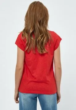 Minus Leti Tee - T-Shirt Basic - Lava Red -Minus Winkel f501bf880e304666a62d0e43f6876c0d