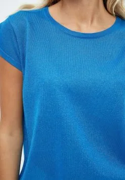 Minus Carlina- T-Shirt Basic - Ocean Blue Lurex 10 Minus Carlina- T-Shirt Basic - Ocean Blue Lurex -Minus Winkel fd32f324dea0418f9d40de42241b6592