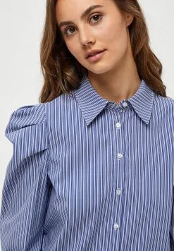 Minus Elayna- Overhemdblouse - Blue Zen Stripes -Minus Winkel fe15f044af854a5f9b18c0d38822b115